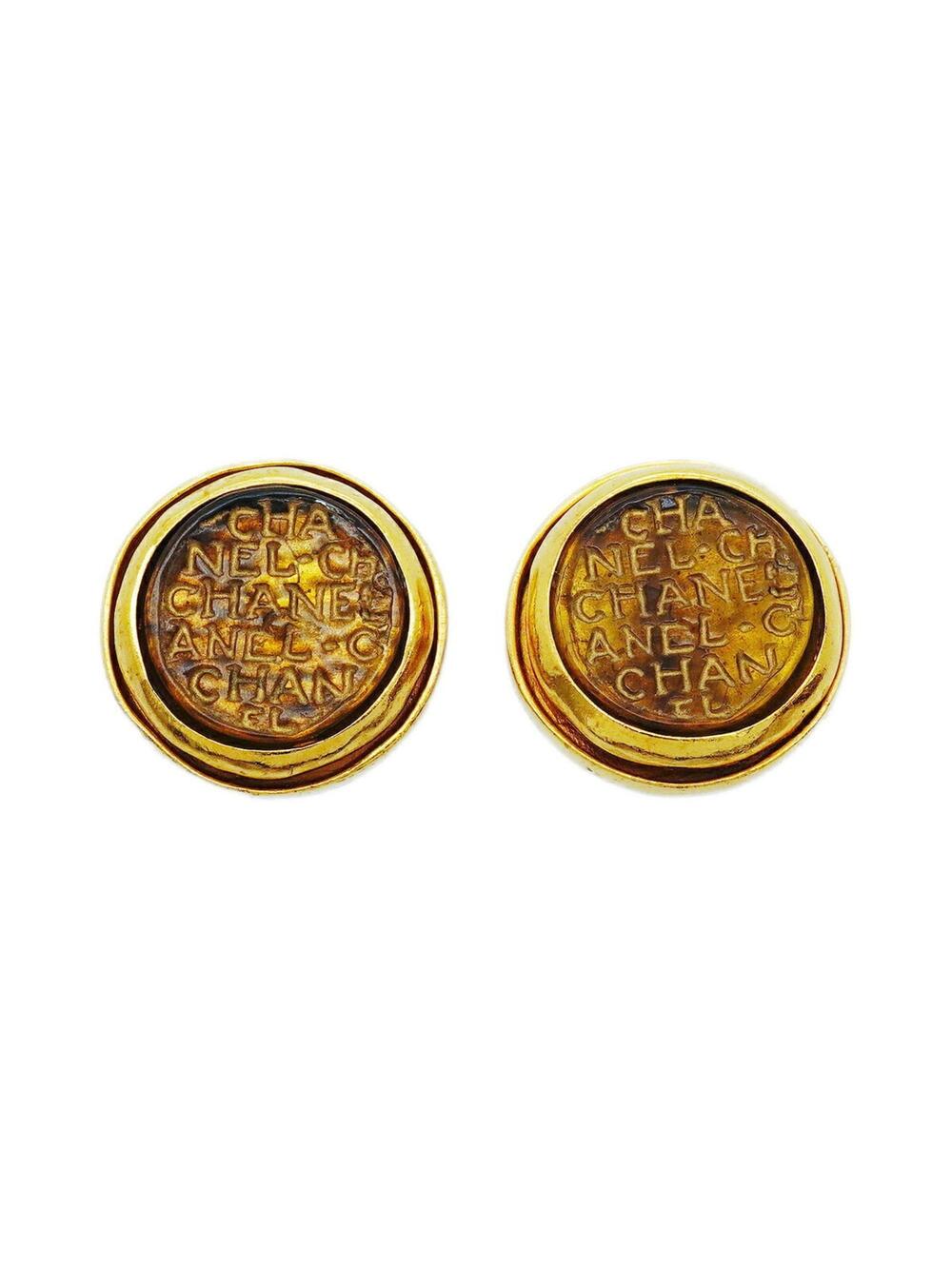 Chanel Cc Logo Circle Clip-On Earrings #357919C81B